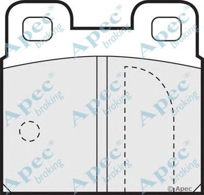 APEC BRAKING pad263 -  Комплект тормозных колодок, дисковый тормоз